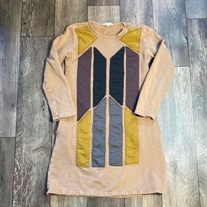 Prairie Underground Tan Dress with Yellow and Gray Accents